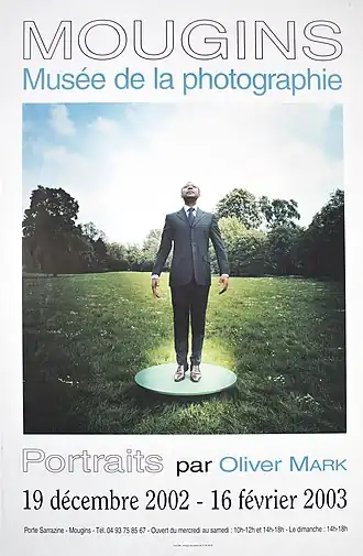Affiche de l'exposition Portraits de Oliver Mark, Mougins 2002/2003