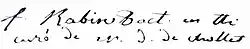 signature de François Rabin