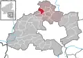Localisation d'Olsbrücken dans la Verbandsgemeinde et dans l'arrondissement
