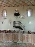 Partie romane, élévation nord.