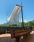 Maquette de bateau exposée à fort Jesus. Novembre 2020.