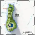 Carte détaillée d'Onekotan