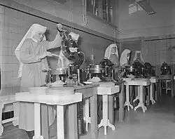 Des religieuses fabricant des hosties à Amsterdam en 1958.