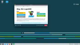 openSUSE Leap 15.5 avec l'environnement de bureau KDE Plasma