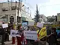 Manifestation en 2010 pour demander la réouverture de la rue Al-Shuhada.