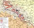 Carte des armées soviétiques en Haute-Silésie