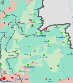 Map of anti-junta gains made during Operation 1027 as of September 2024