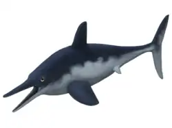 Restauration de la vie d'Ophtalmosaurus.