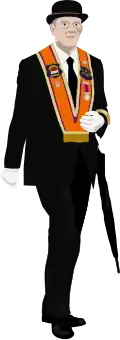Membre de l'ordre d'Orange, Orangeman, en tenue d'apparat.