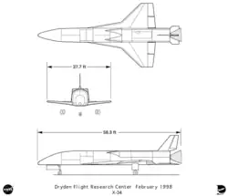 Description de l'image X-34 3-view.png.