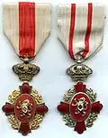 Ordre de la Croix-Rouge de Belgique. initié en 1880.