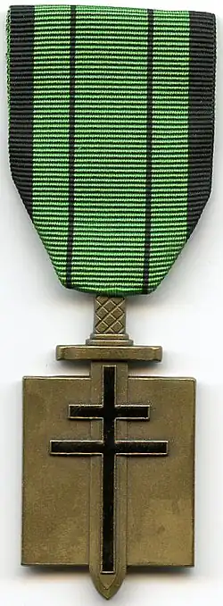 Croix de l'ordre de la Libération.