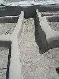 Bâtiments découverts lors des fouilles.