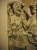 Faune sur un manteau de cheminée, Orléans, XVIe&nbsp;siècle.