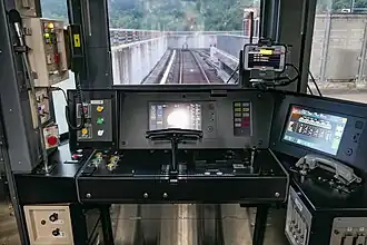 Cabine de conduite.