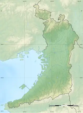 Voir sur la carte topographique de la préfecture d'Osaka