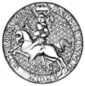 Sceau d'Otto von Dewitz, comte de Fürstenberg de 1349