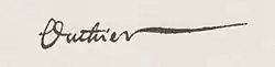 signature de Réginald Outhier