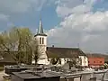 L'église Saint-Omer et le cimetière.