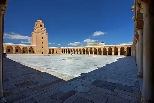 Grande mosquée de Kairouan, la plus ancienne du Maghreb, Kairouan, Tunisie.