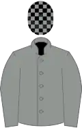 Grise toque échiquetée grise et noire