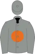 Grey, orange disc