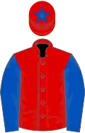 RED, BLUE SLEEVES, RED CAP, BLUE STAR