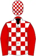 Red and white check, red sleeves