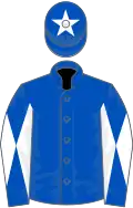 Royal blue, white diabolo on sleeves, star on cap