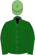 Bottle green, light green cap