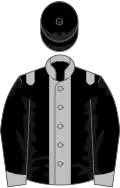black, grey stripe, grey epaulettes