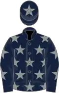 Dark Blue, Grey stars, Grey star on Dark Blue cap