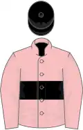 Pink, black hoop and cap