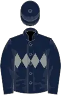 Dark blue, grey triple diamond