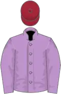 Mauve, maroon cap