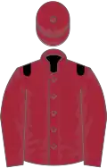 Maroon, black epaulets