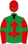 Verte, Croix de Lorraine, manches et toque rouges, brassards verts