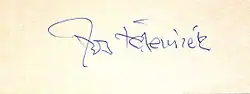 signature de Josef Páleníček