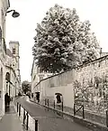 Vue de la partie basse de la rue, depuis le boulevard Saint-Michel, en 2014.
