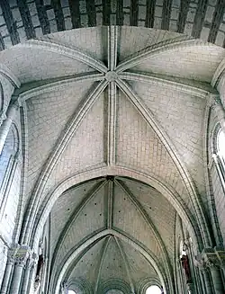 Voûtes de église Saint-Martin d'Angers (fin XIIe siècle).