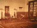 Une chambre à la décoration orientale devant donner le sentiment de visiter un palais turc, 1930.