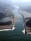 Embouchure de l'estuaire de la rivière Navia.