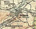 Carte militaire de la zone environnante d'Uchanie de 1933