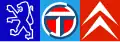Logo de PSA Peugeot Talbot Citroën dans les années 1980.