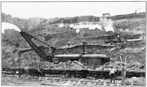 Canal de Panama. steam-shovels américaine. Lidgerwood Manufacturing & Co.&nbsp;(en) -1909.