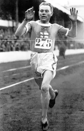 Paavo Nurmi en 1920.