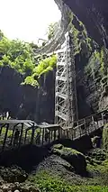 L'escalier d'accès.