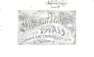 Page de titre de l'ouvrage de Rodolphe Töpffer Monsieur Pencil (1840).