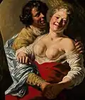 Jeune Homme embrassant une jeune femme, vers 1627-1628 (coll. privée).