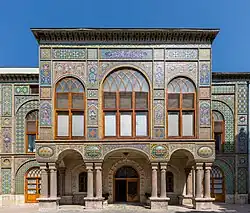 Vue extérieure du palais de Golestan.